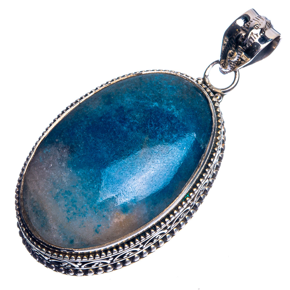 Sodalite 925 Sterling Silver Pendant 1 7/8"