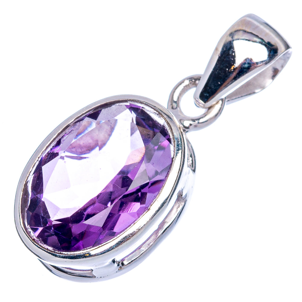 Amethyst Pendant 1 1/8" (925 Sterling Silver) P40297