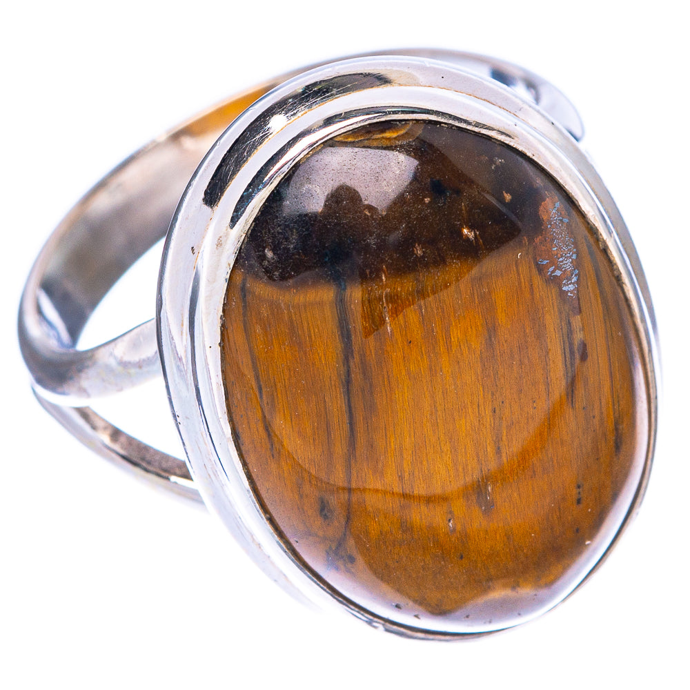 Tiger Eye Ring Size 7.75 (925 Sterling Silver) R1453