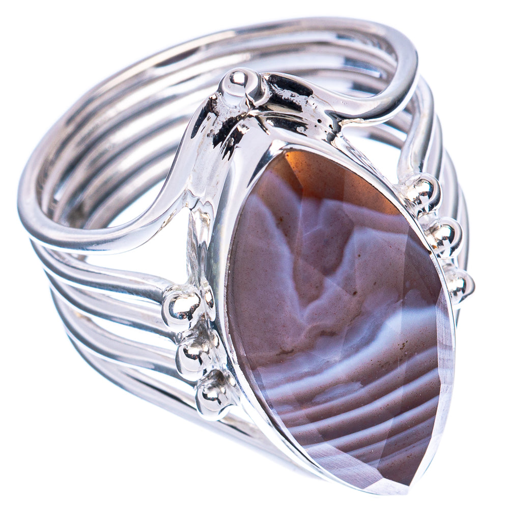 Premium Botswana Agate Ring Size 8 (925 Sterling Silver) R2608