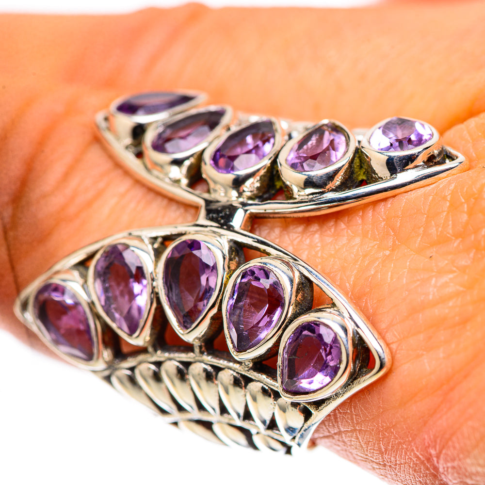 Large Faceted Amethyst Ring Size 10 (925 Sterling Silver) RING138662