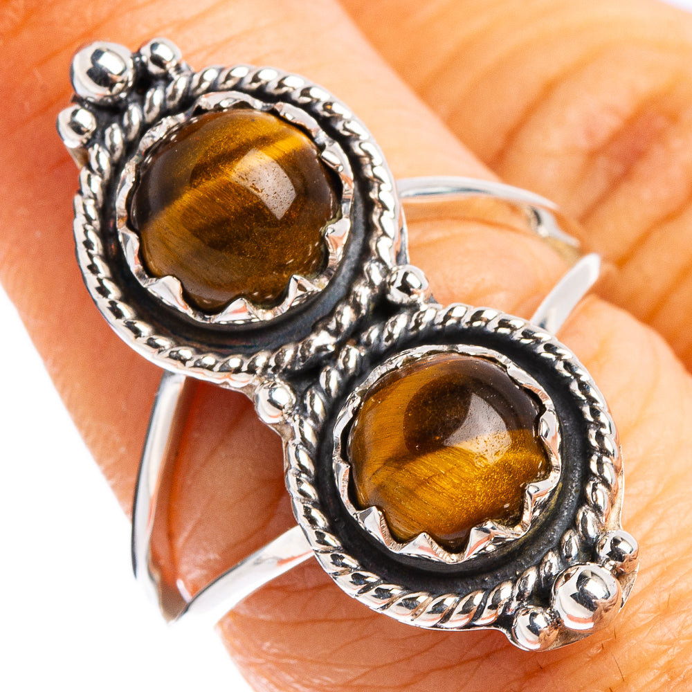 Premium Tiger's Eye Ring Size 7.75 (.925 Sterling Silver)