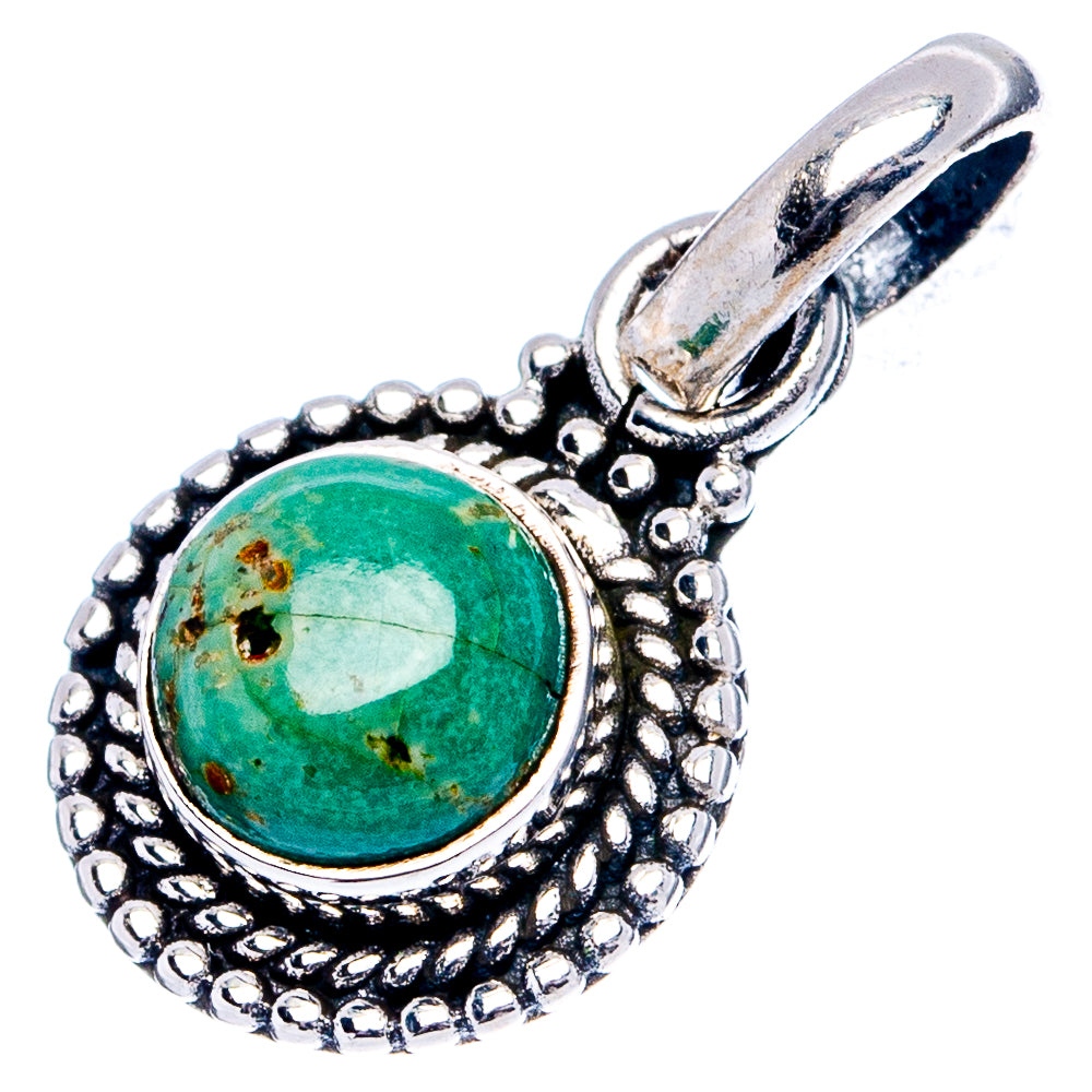 Variscite Dainty Pendant 7/8" (.925 Sterling Silver)