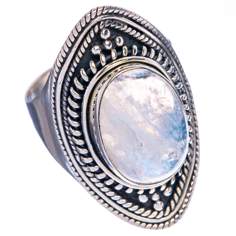 Rainbow Moonstone Ring Size 7 (925 Sterling Silver) R1254