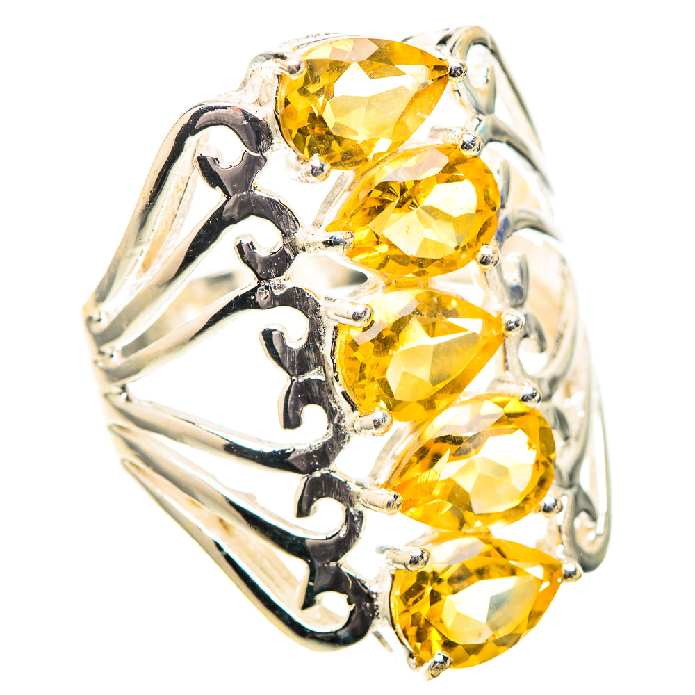 Faceted Citrine 925 Sterling Silver Ring Size 7.5 (925 Sterling Silver) RING139459