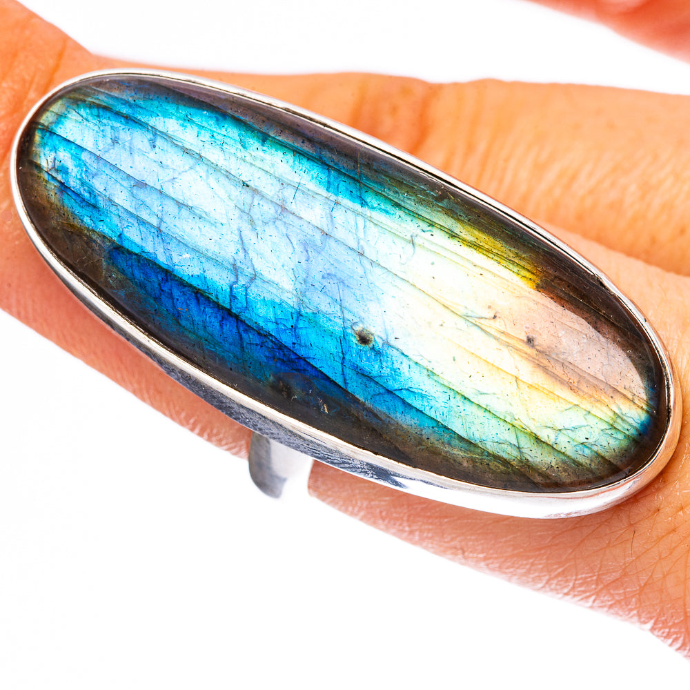 Labradorite Ring Size 8 (925 Sterling Silver) R3796