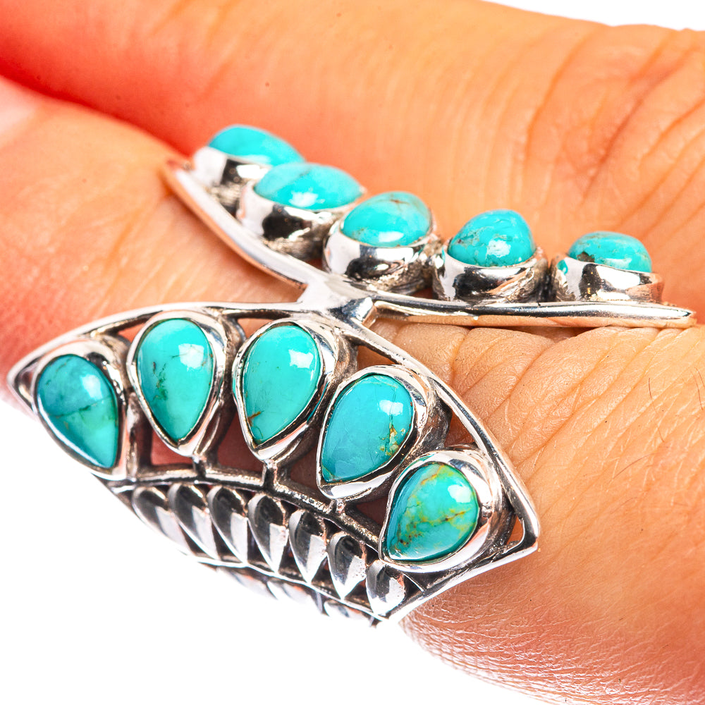 Large Sleeping Beauty Turquoise 925 Sterling Silver Ring Size 6