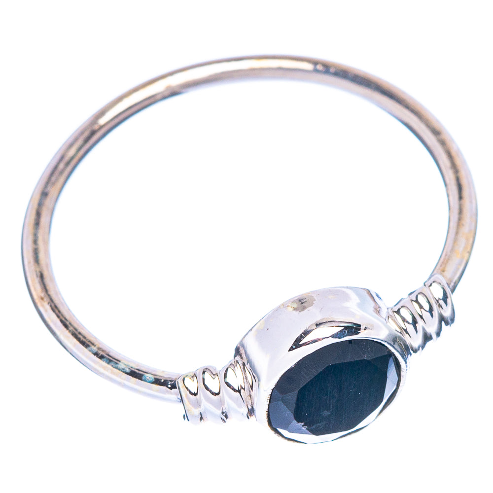 Black Onyx Dainty Ring Size 6 (925 Sterling Silver) R146962