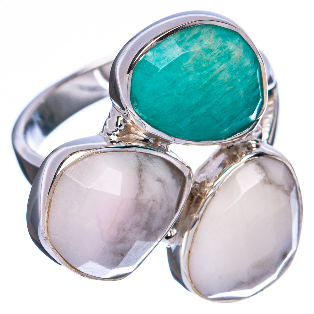 Asc Premium Amazonite, Howlite Ring Size 5.75 (925 Sterling Silver) R3453