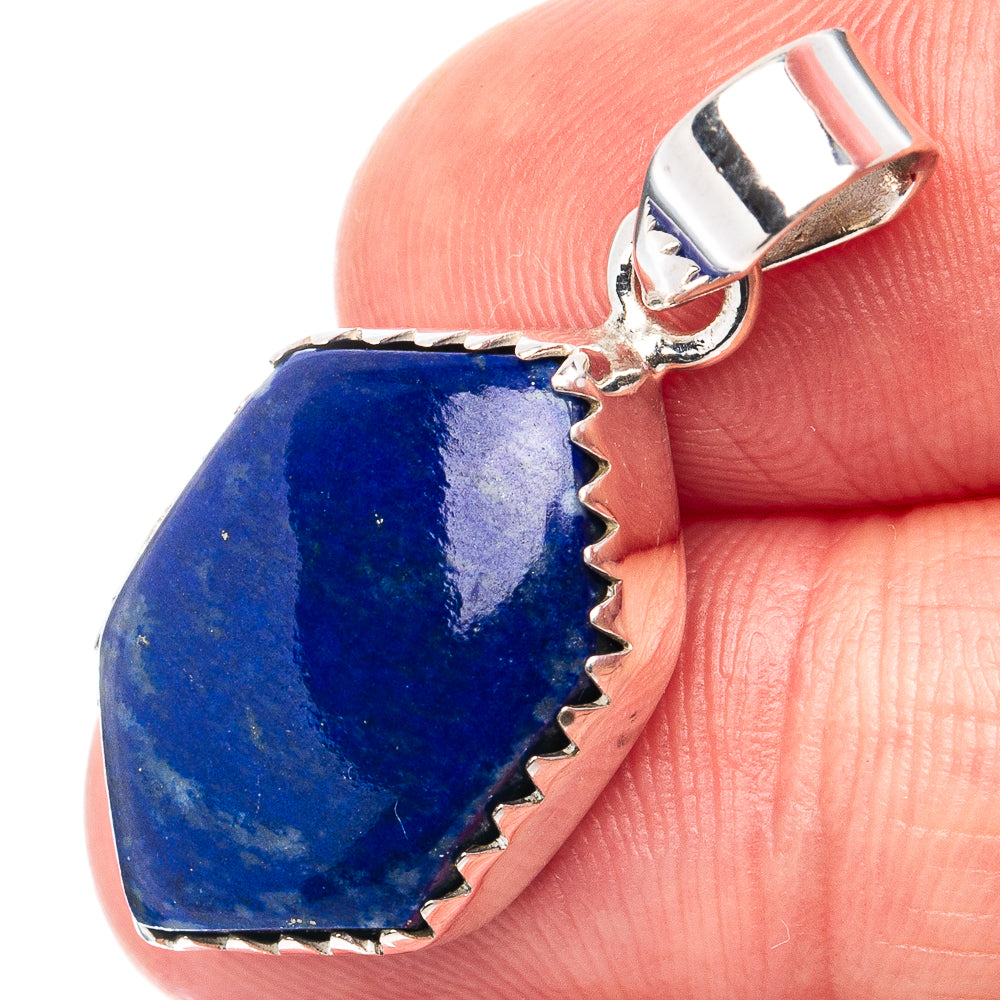 Lapis Lazuli Pendant 1 1/4" (.925 Sterling Silver)
