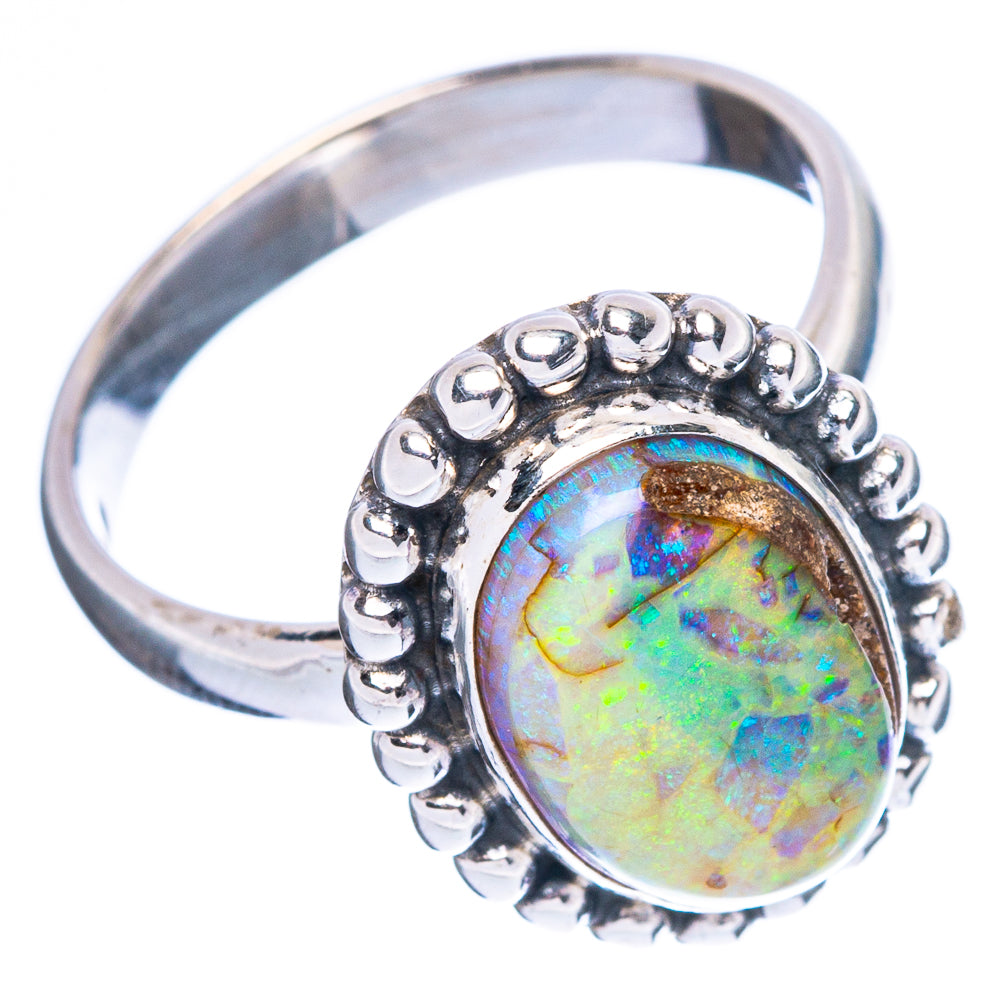 Rare Sterling Opal Ring Size 7.75 (925 Sterling Silver) R4631