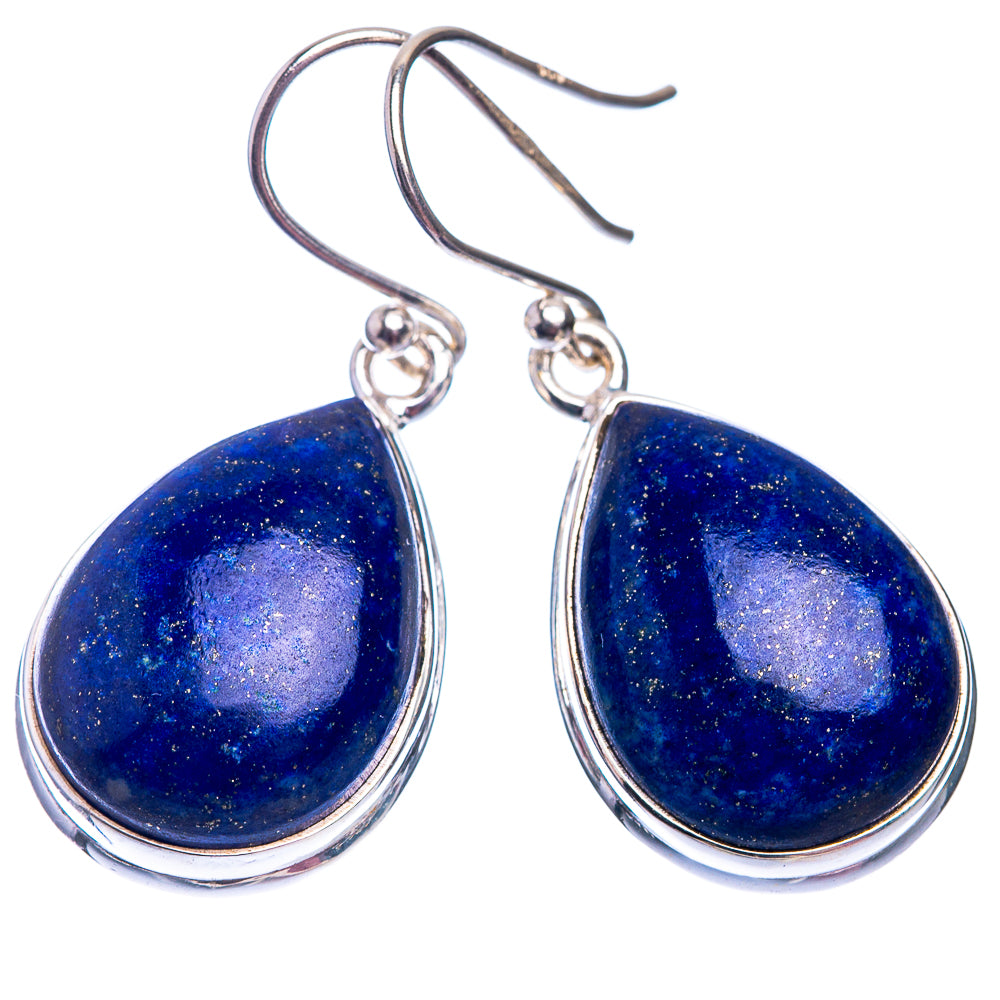 Lapis Lazuli Earrings 1 3/8' (925 Sterling Silver) E432371