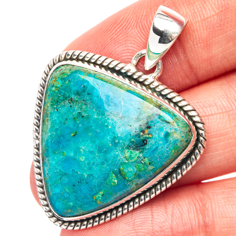 Premium Peruvian Opal Pendant 1 1/2" (.925 Sterling Silver)