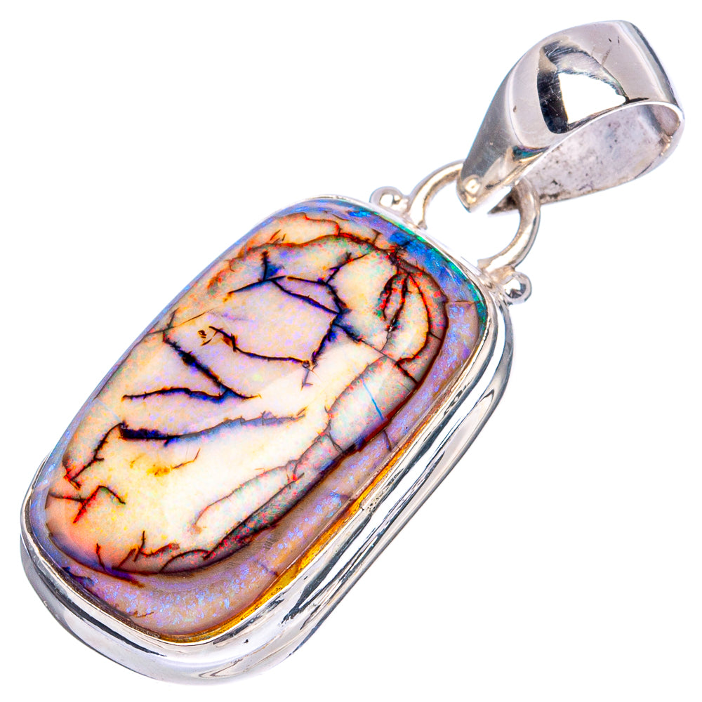 Rare Sterling Opal Pendants 1 3/8" (925 Sterling Silver) P43279