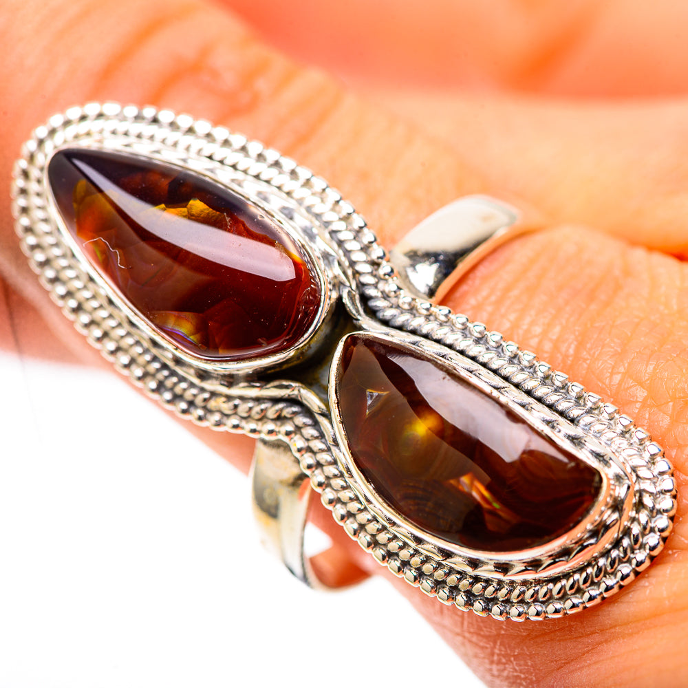 Large Mexican Fire Agate Ring Size 10.75 (925 Sterling Silver) RING138614