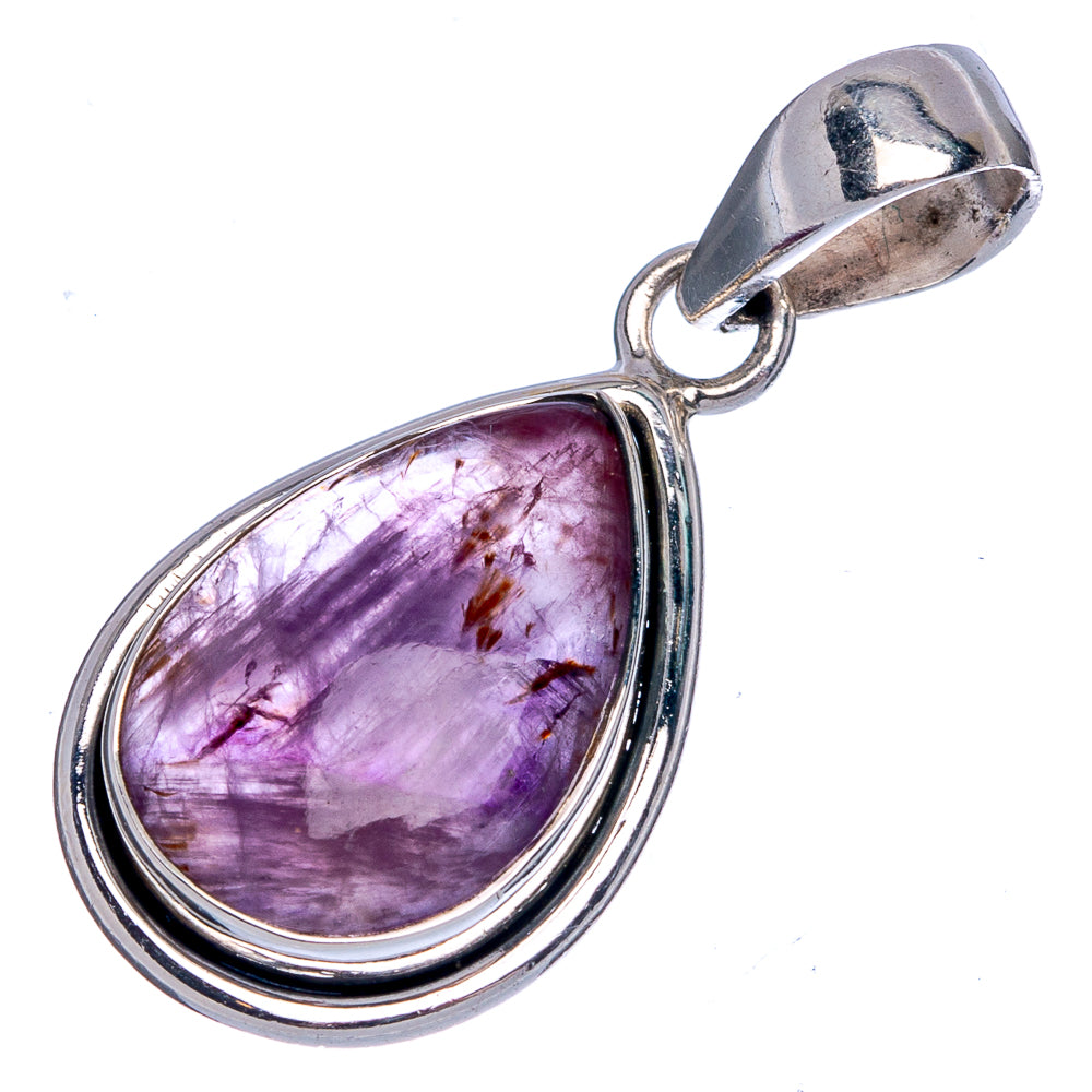 Rare Cacoxenite Amethyst Pendant 1 1/4" (925 Sterling Silver) P40427