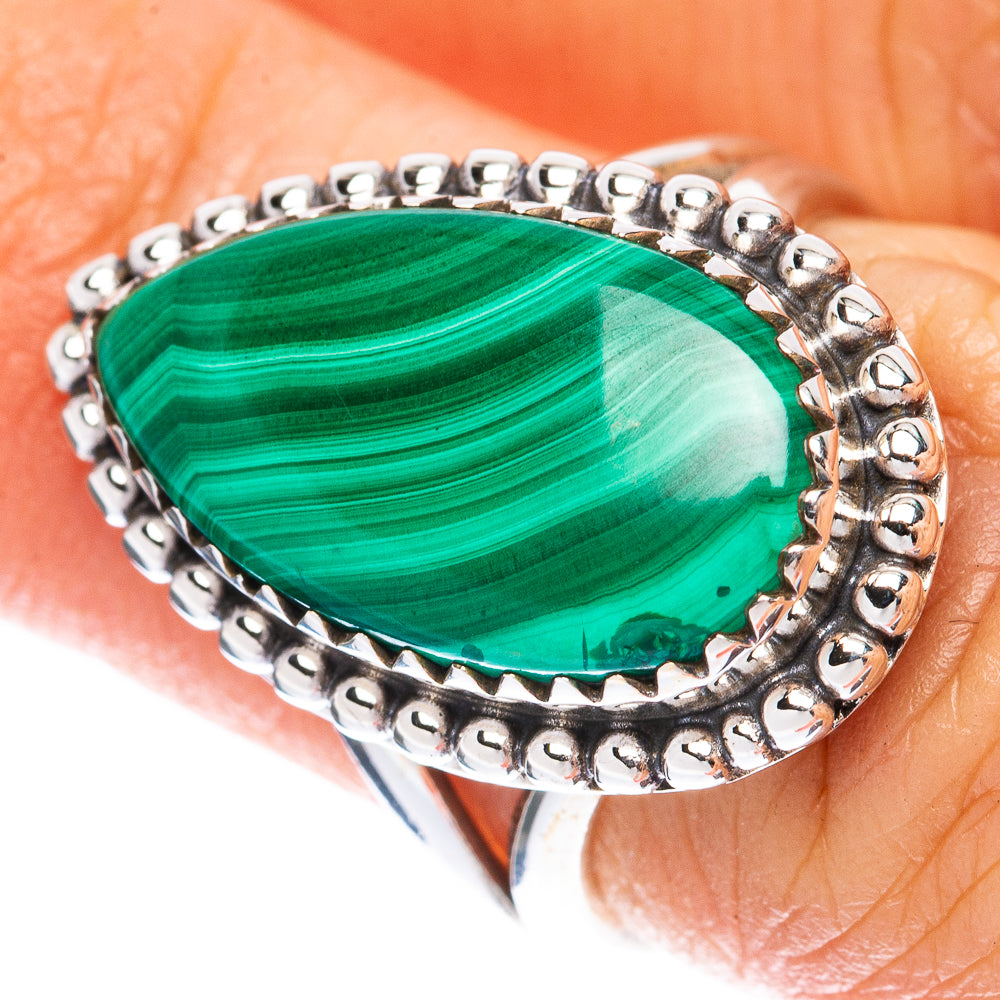 Malachite Ring Size 6.25 (925 Sterling Silver) R1936