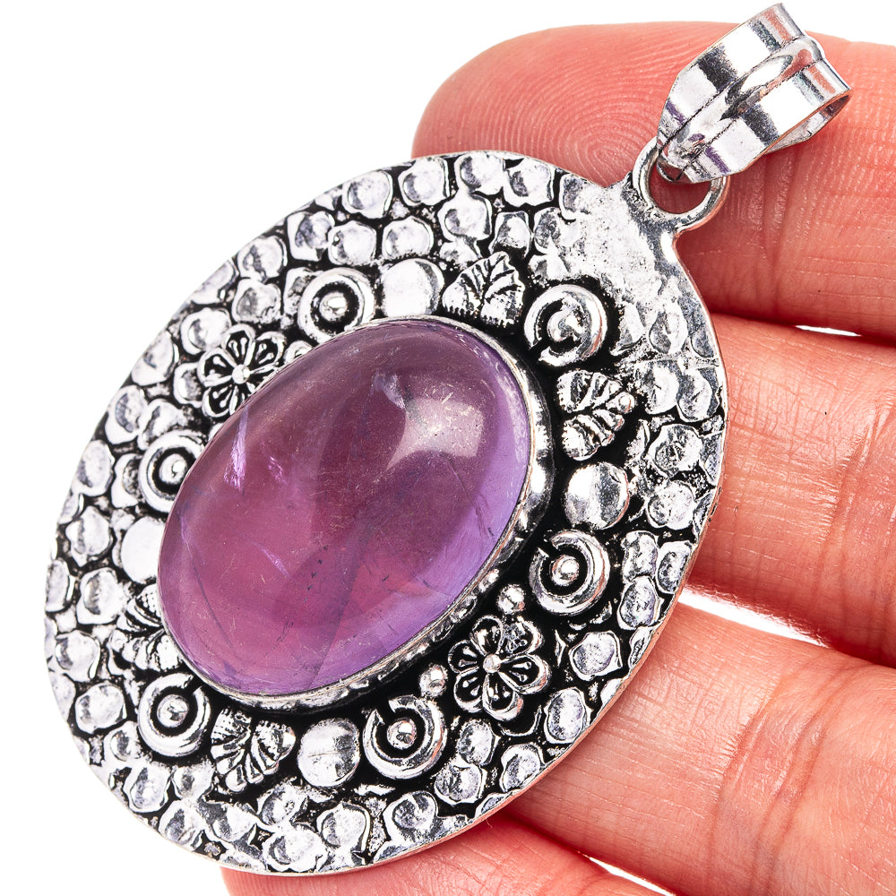 Amethyst Pendant 2 3/8" (German Silver)