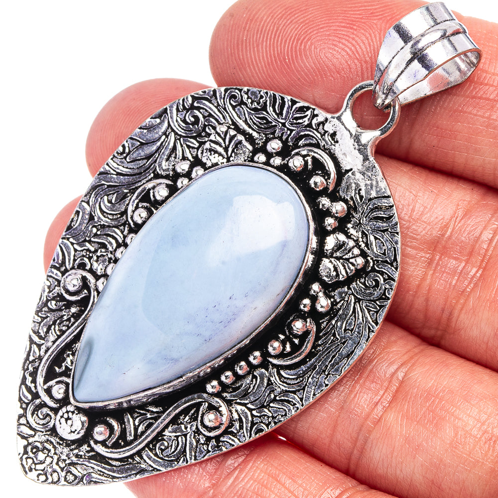 Owyhee Opal Pendant 2 1/2" (German Silver)