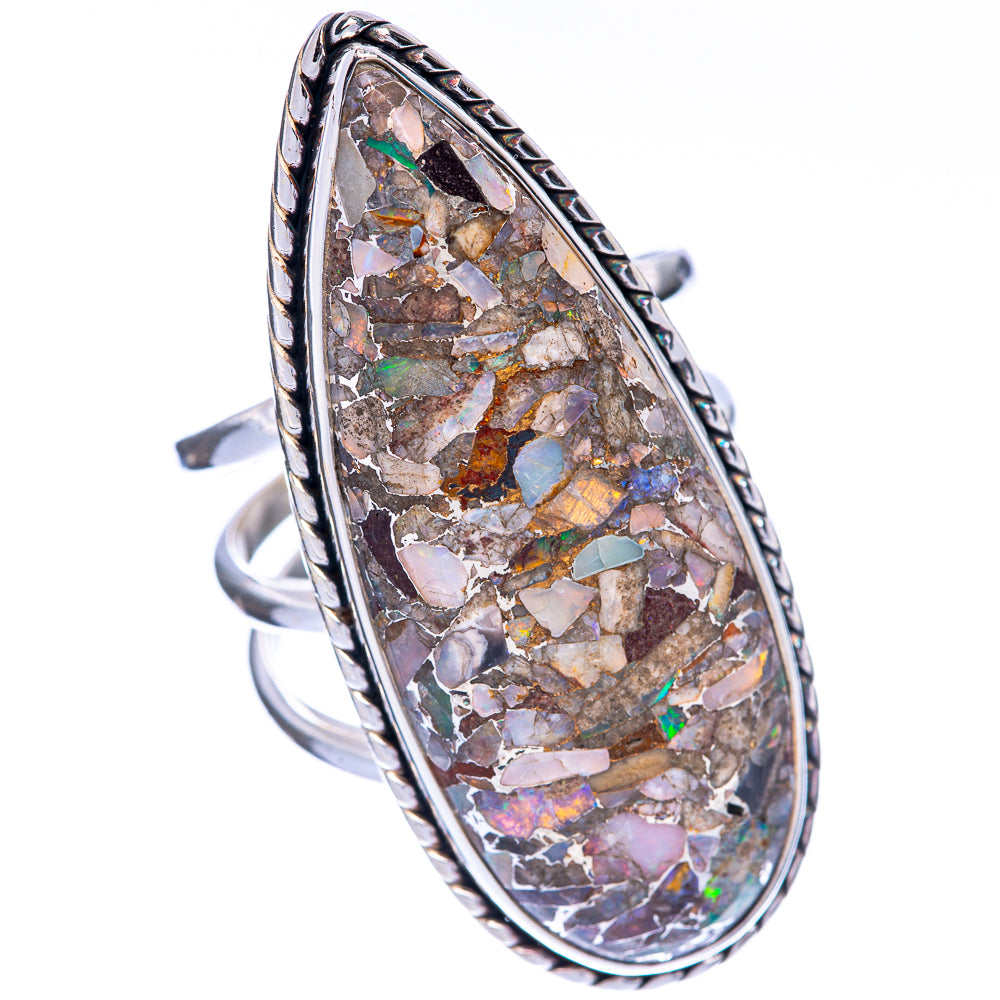 Huge Brecciated Ethiopian Opal Ring Size 8 (925 Sterling Silver) R144678