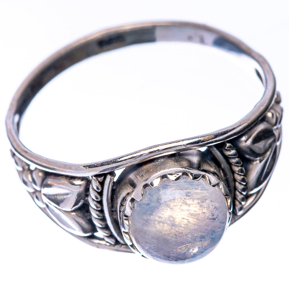 Rainbow Moonstone Dainty Ring Size 8 (925 Sterling Silver) R145239