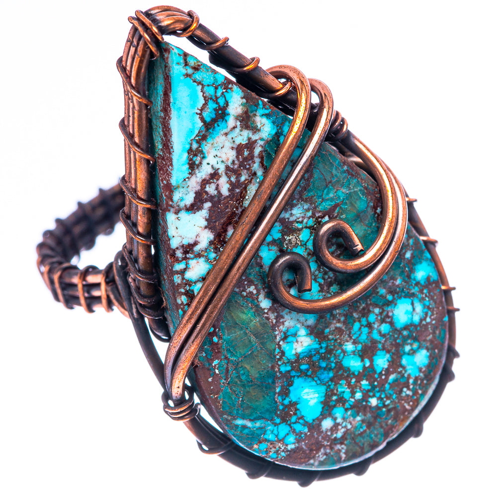 Turquoise Ring Size 7.75 (Oxidized Copper)