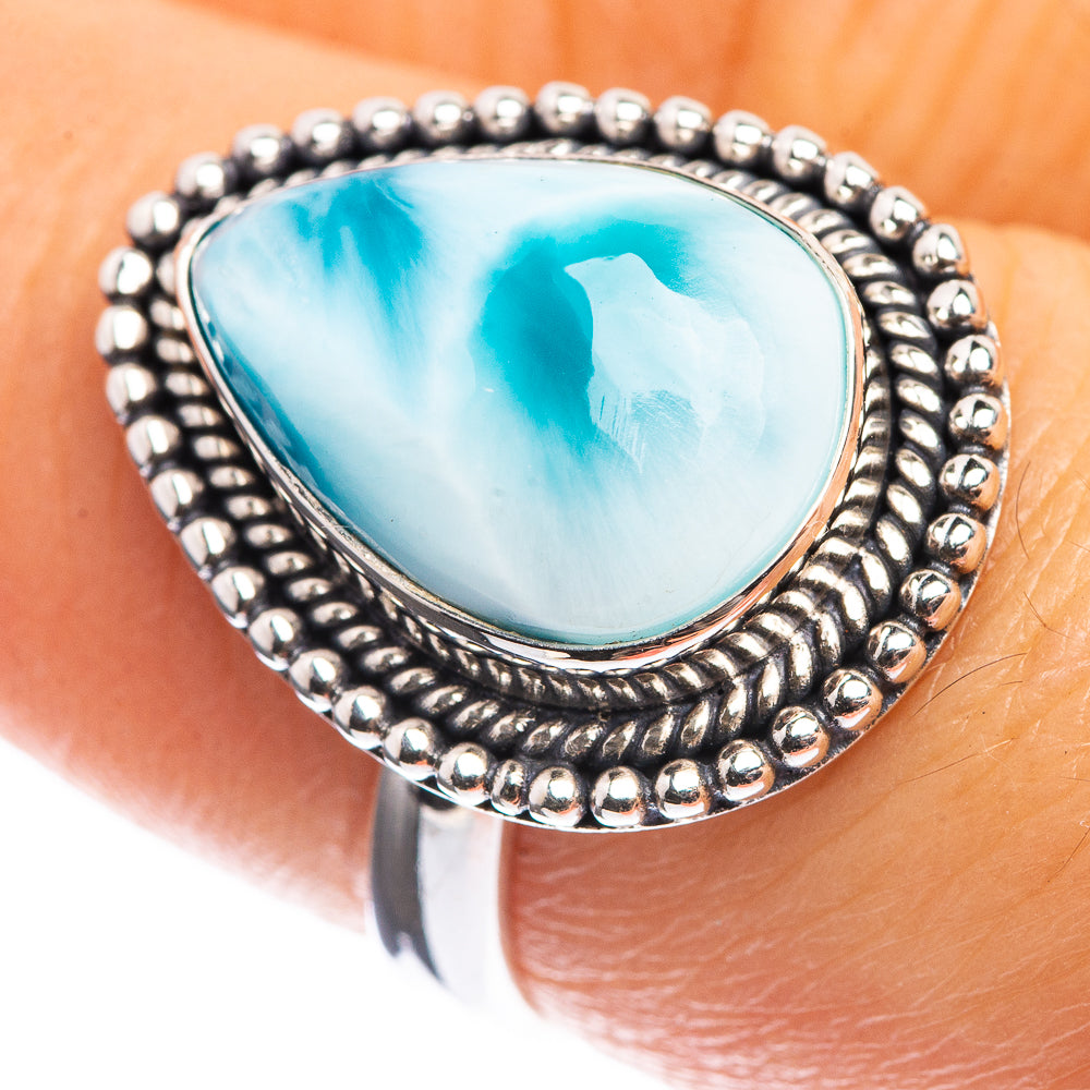 Larimar 925 Sterling Silver Ring Size 7