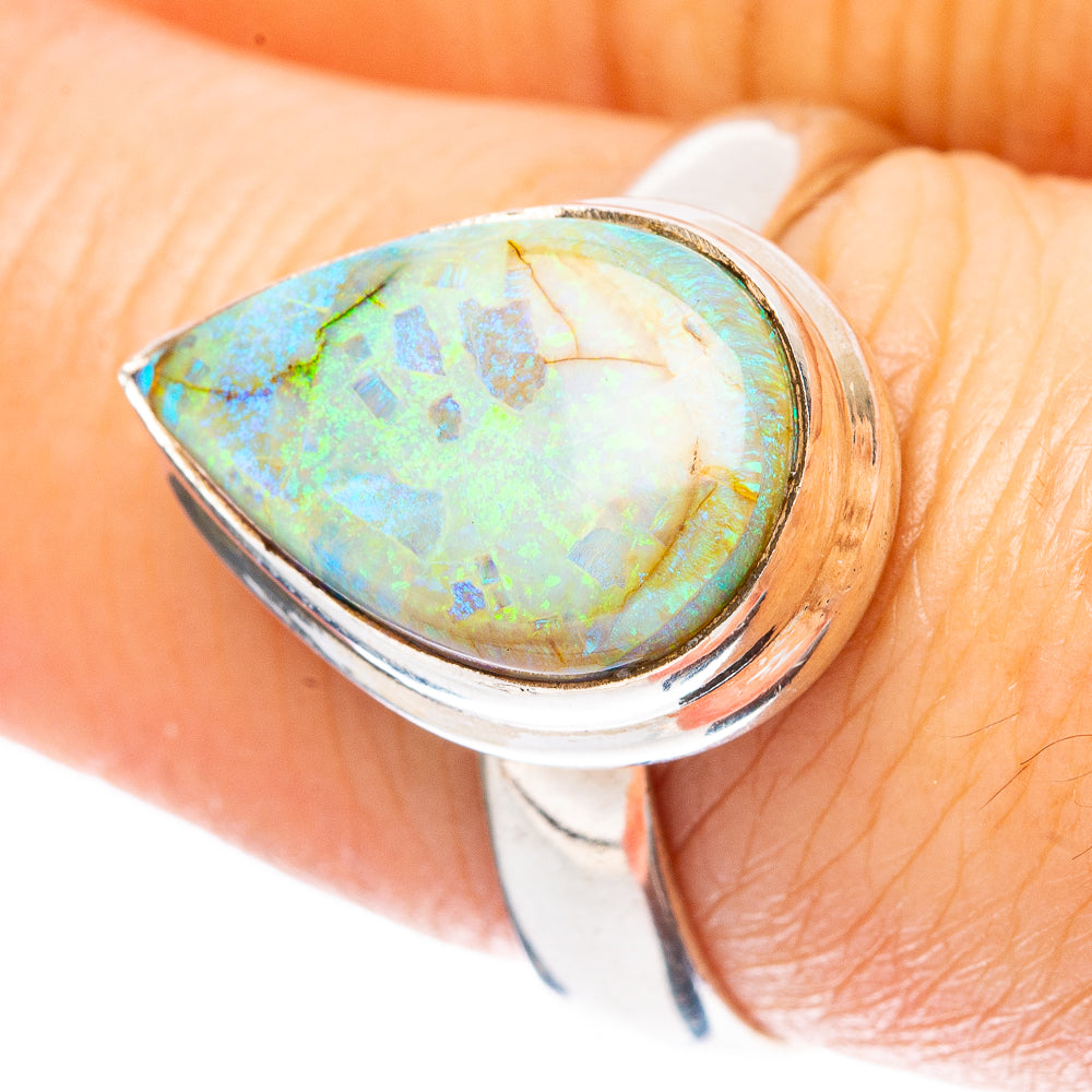 Rare Sterling Opal Ring Size 8 (925 Sterling Silver) R4346