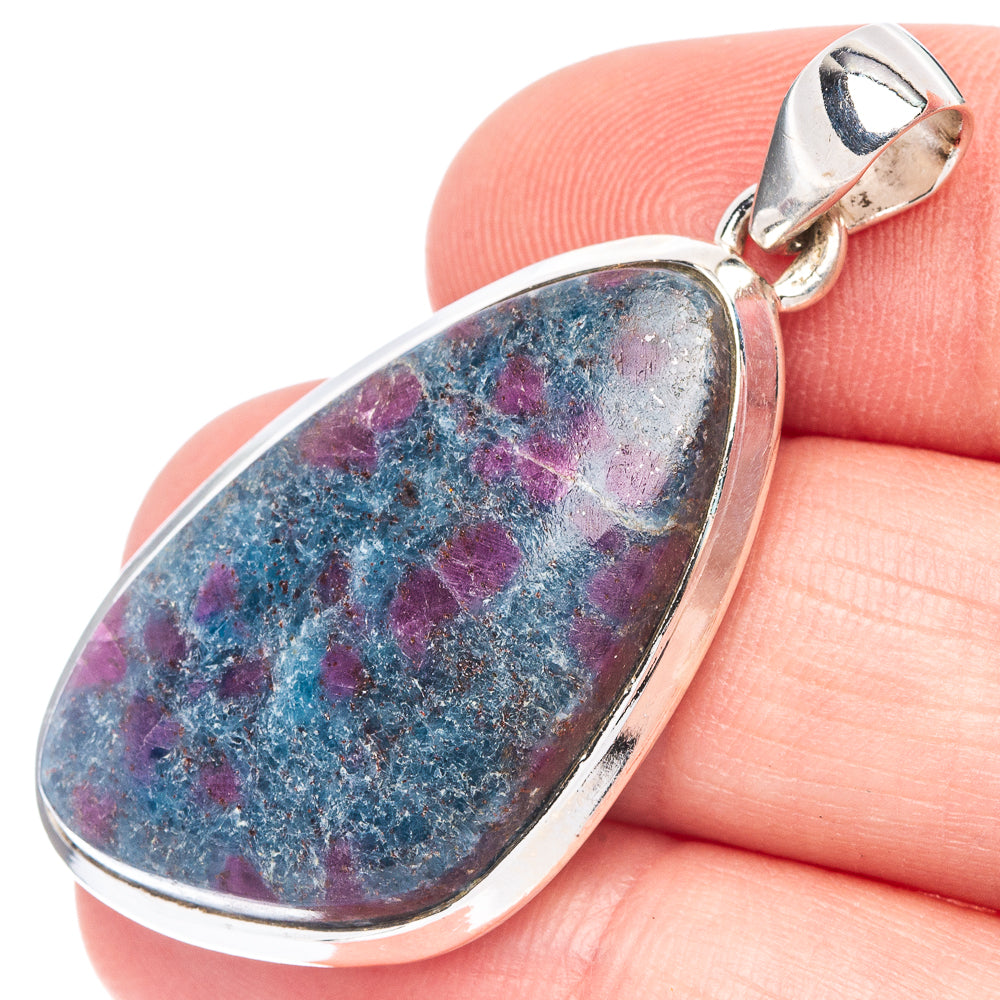 Ruby Fuchsite Pendant 1 3/4" (925 Sterling Silver) P44639