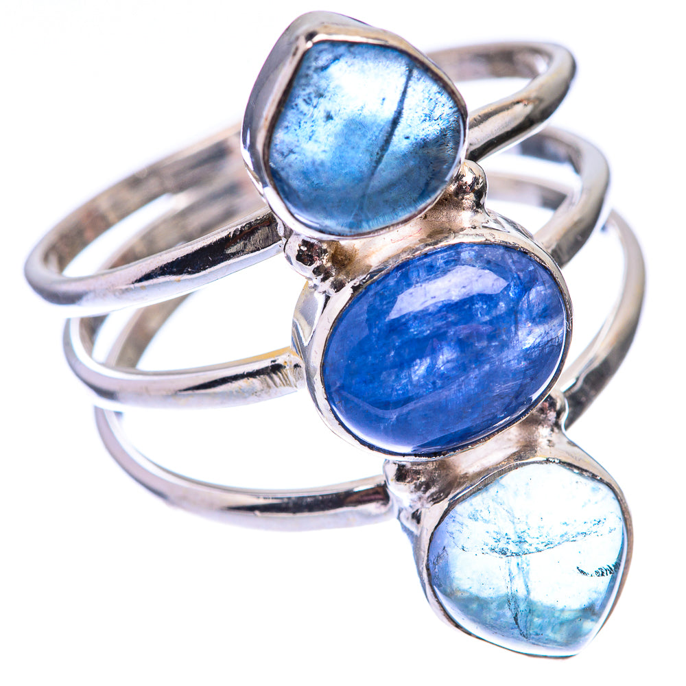 Kyanite, Blue Fluorite Ring Size 11 (925 Sterling Silver) R140472