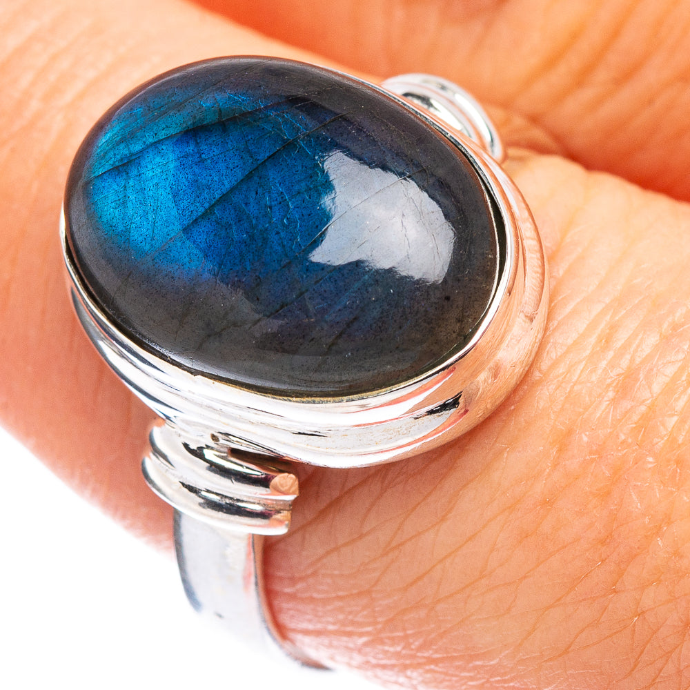 Labradorite Ring Size 8.75 (.925 Sterling Silver)