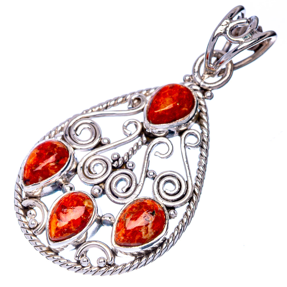 Sponge Coral Pendant 1 5/8" (925 Sterling Silver) P41053