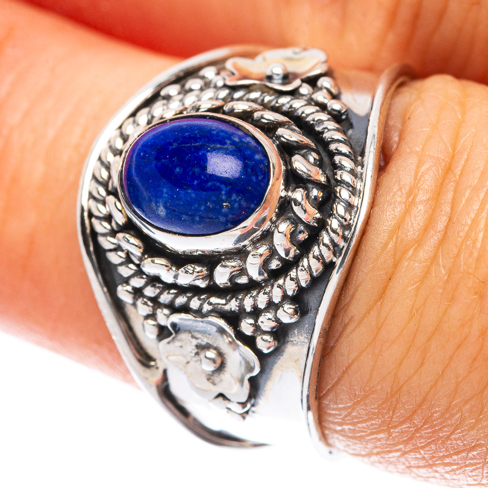 Lapis Lazuli 925 Sterling Silver Ring Size 7 (925 Sterling Silver) R5423