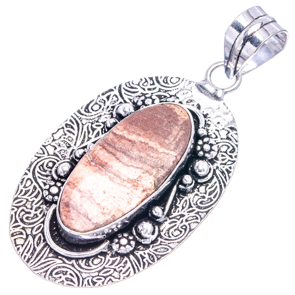 Coconut Jasper Pendant 2 1/4" (German Silver)