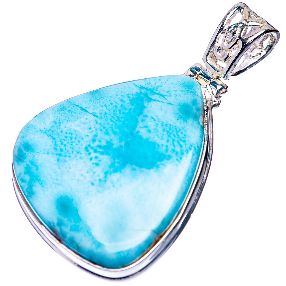 Larimar Pendant 1 3/4" (925 Sterling Silver) P39228