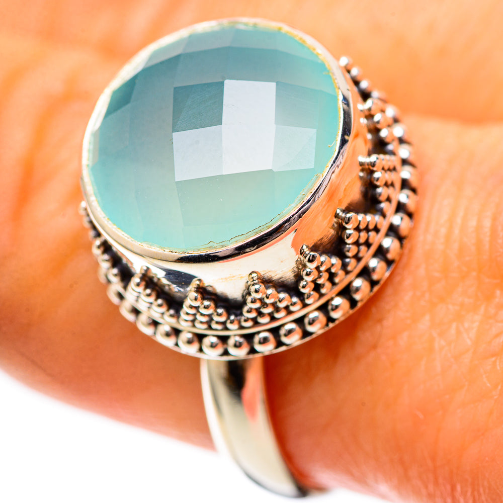 Aqua Chalcedony Ring Size 9 (925 Sterling Silver) RING138953
