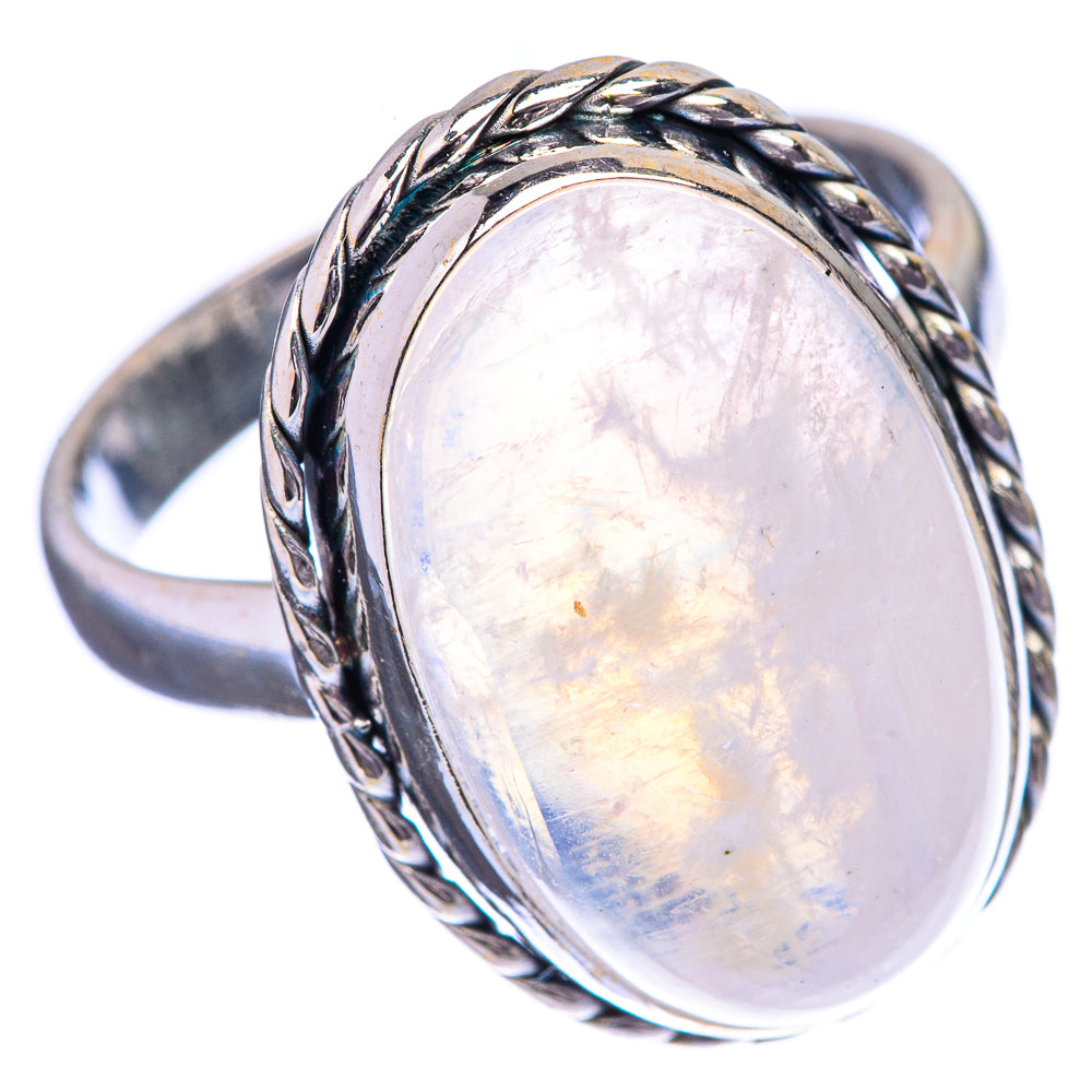 Rainbow Moonstone Ring Size 9 (925 Sterling Silver) R142668
