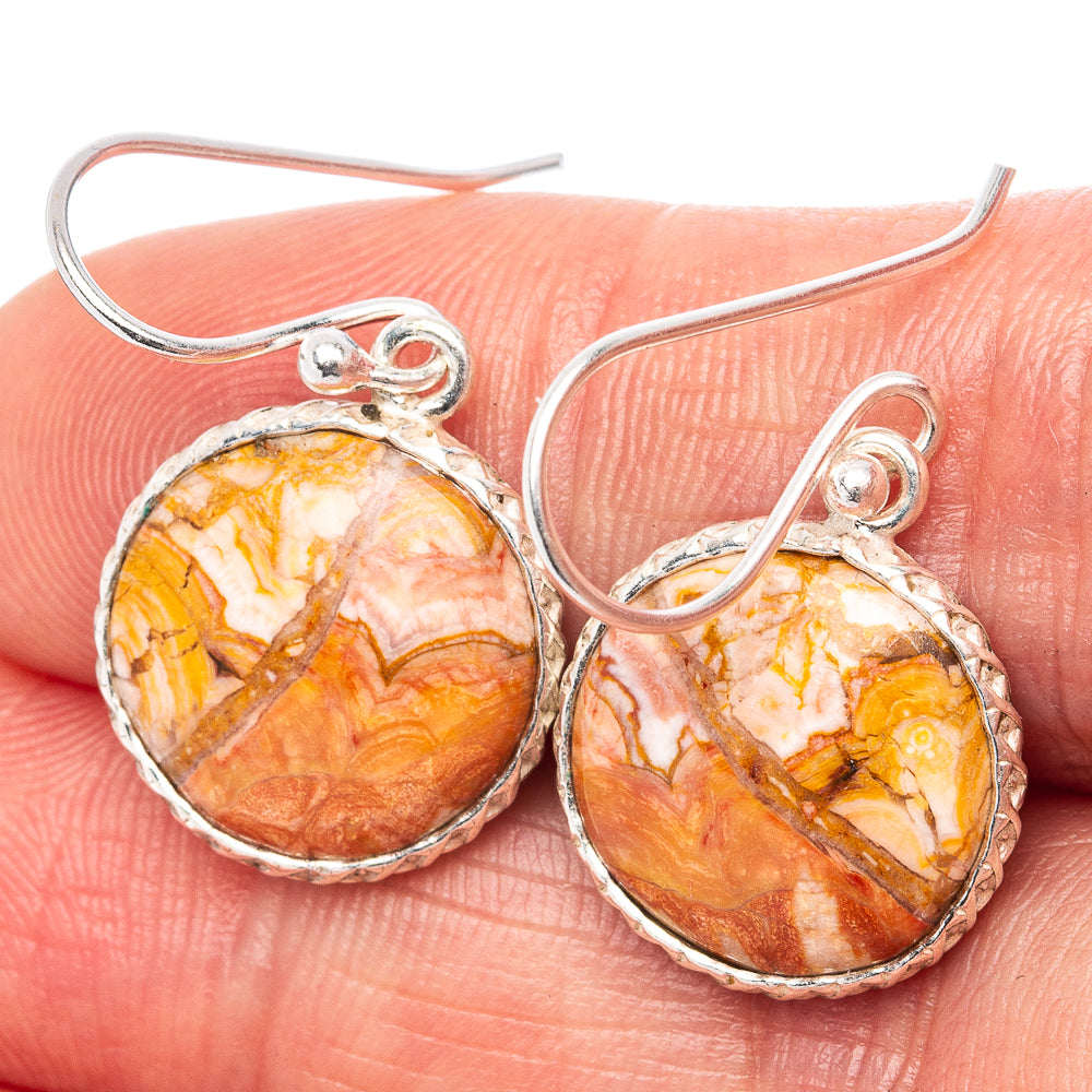 Rosetta Jasper Earrings 1 1/4" (.925 Sterling Silver)