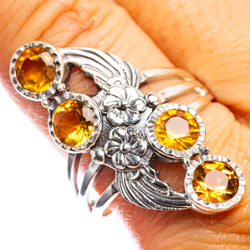Faceted Citrine Ring Size 10.75 (925 Sterling Silver) R142442