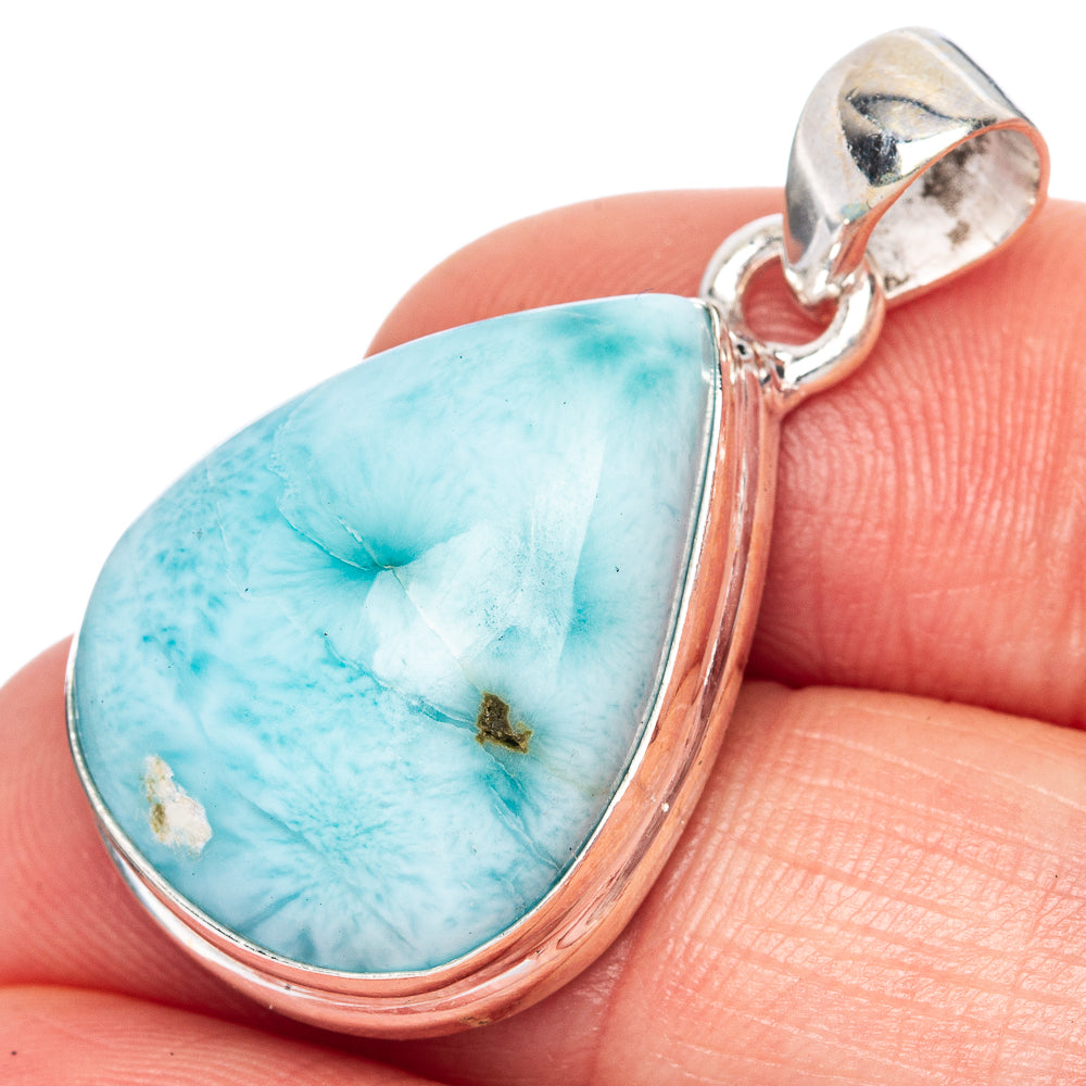 Larimar Pendant 1 3/8" (925 Sterling Silver) P41710