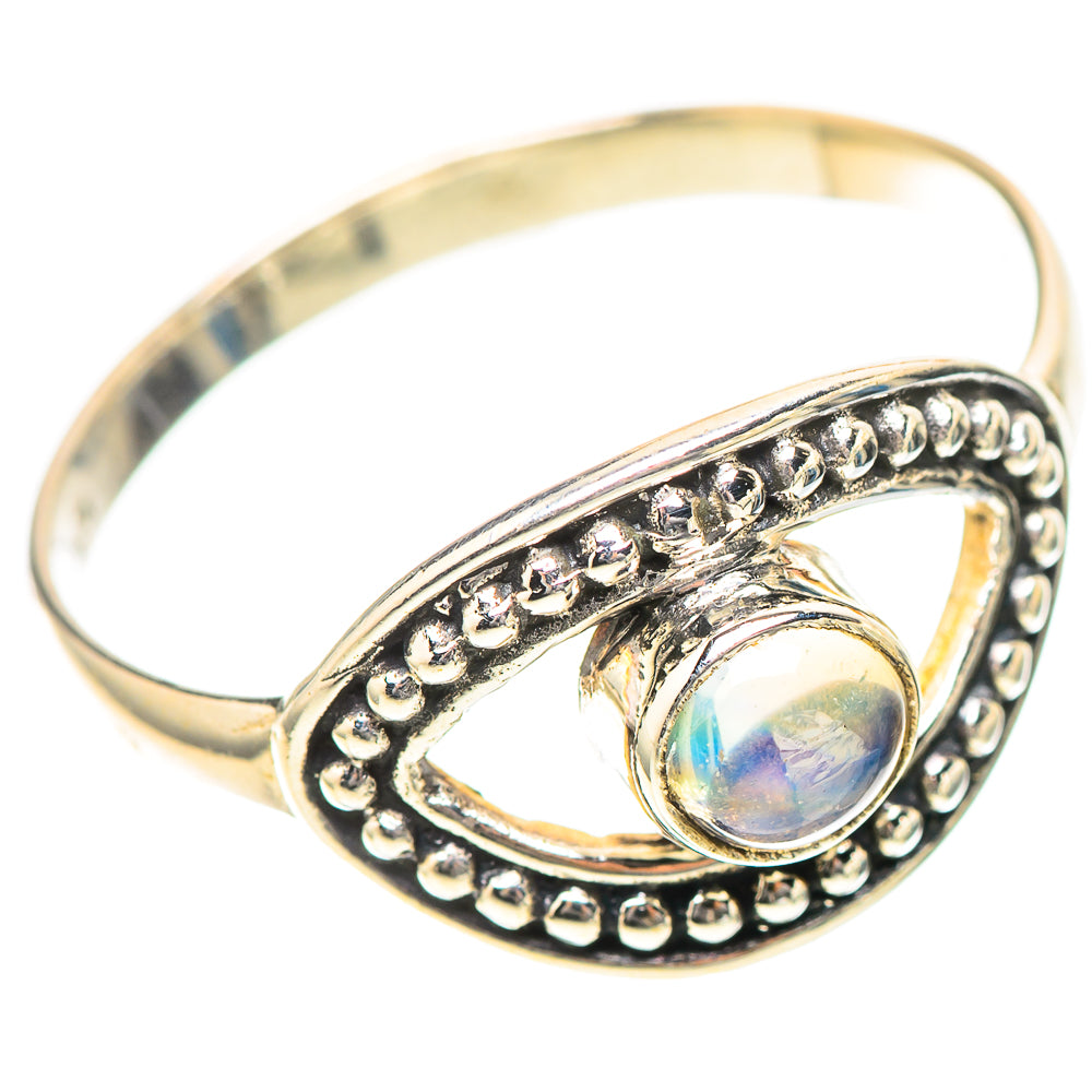 Rainbow Moonstone 925 Sterling Silver Ring Size 10 (925 Sterling Silver) RING139406
