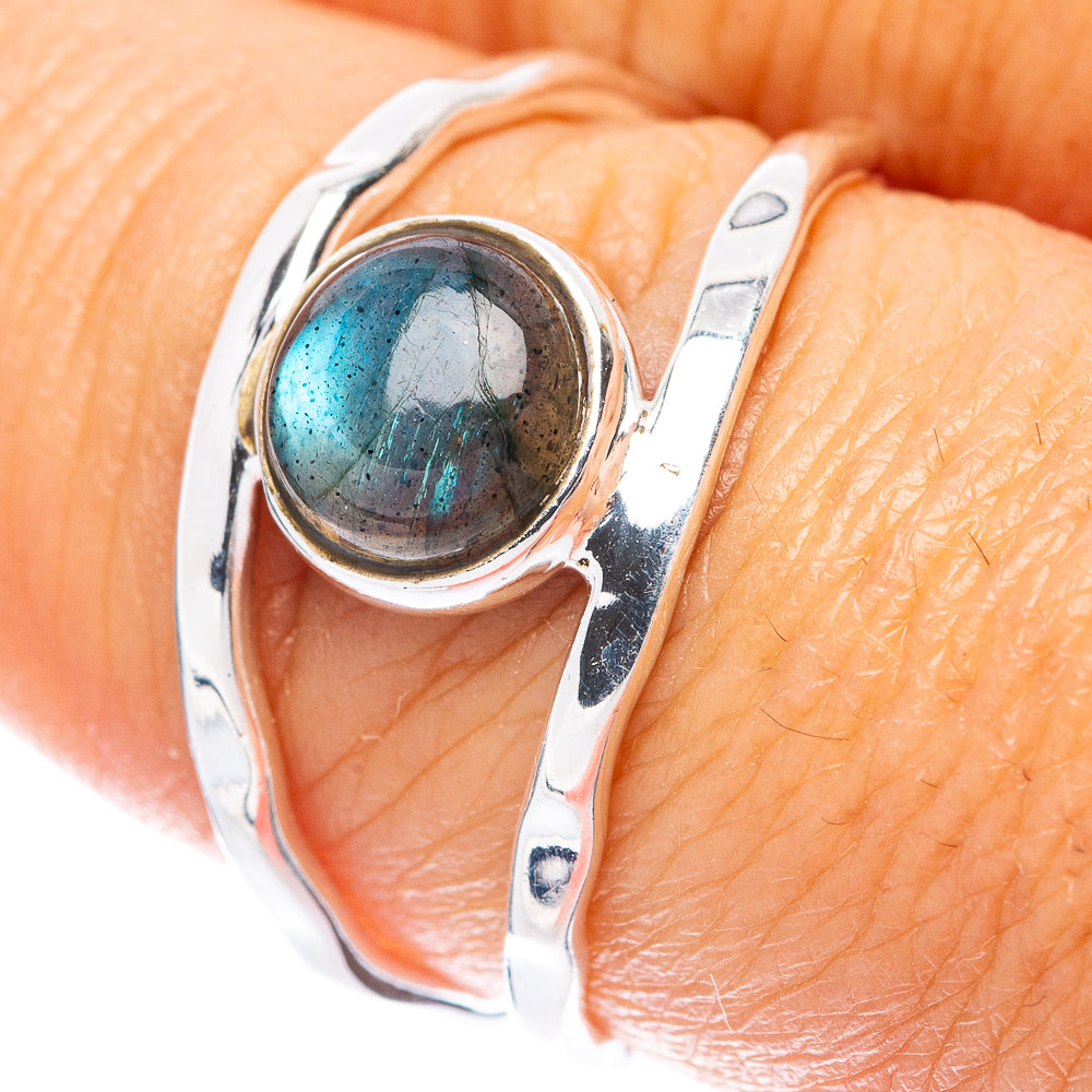 Labradorite Dainty Ring Size 8 (925 Sterling Silver) R5843
