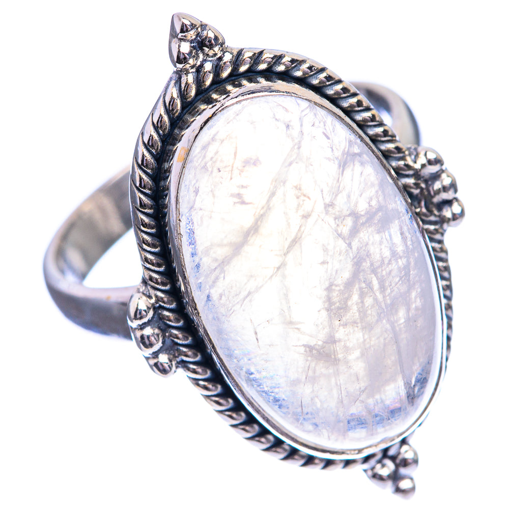 Rainbow Moonstone Ring Size 9 (925 Sterling Silver) R143082