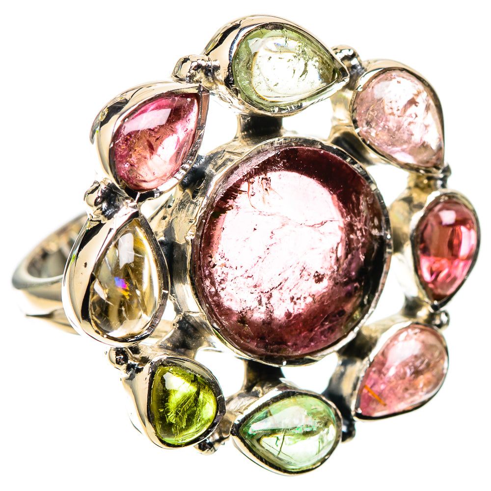 Signature Pink Tourmaline, Green Tourmaline Ring Size 6.25 (925 Sterling Silver) RING138136