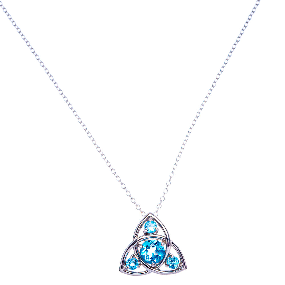 Blue Topaz Necklace 18 1/4" (925 Sterling Silver) N90058