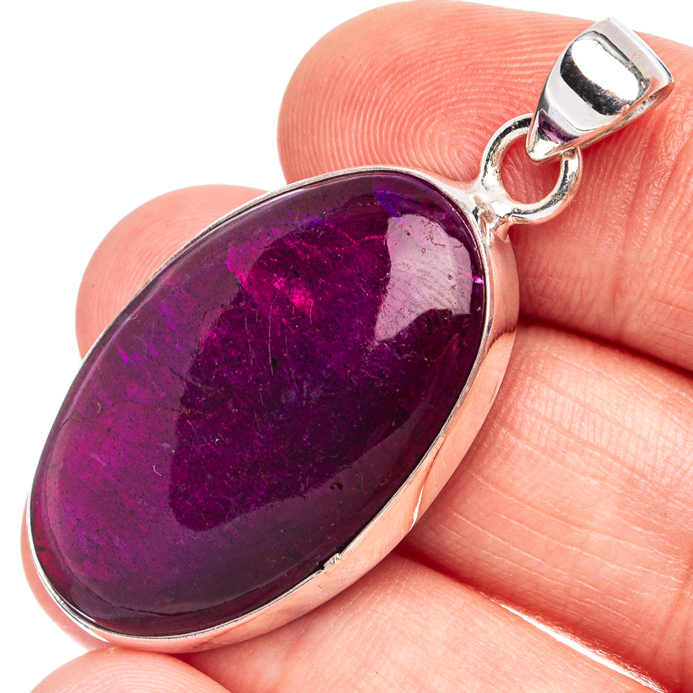 Purple Labradorite Pendant 1 3/4" (925 Sterling Silver) P45124
