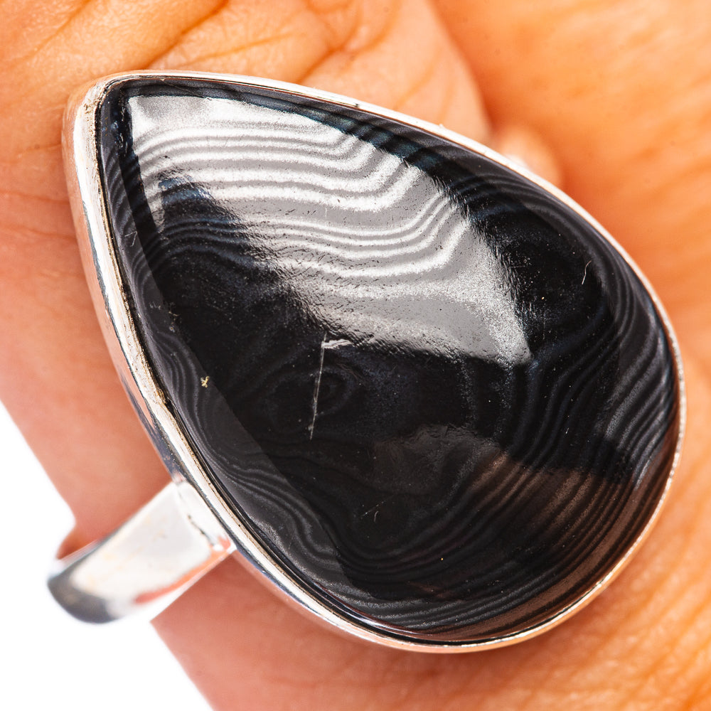 Psilomelane  Ring Size 10.5 (.925 Sterling Silver)