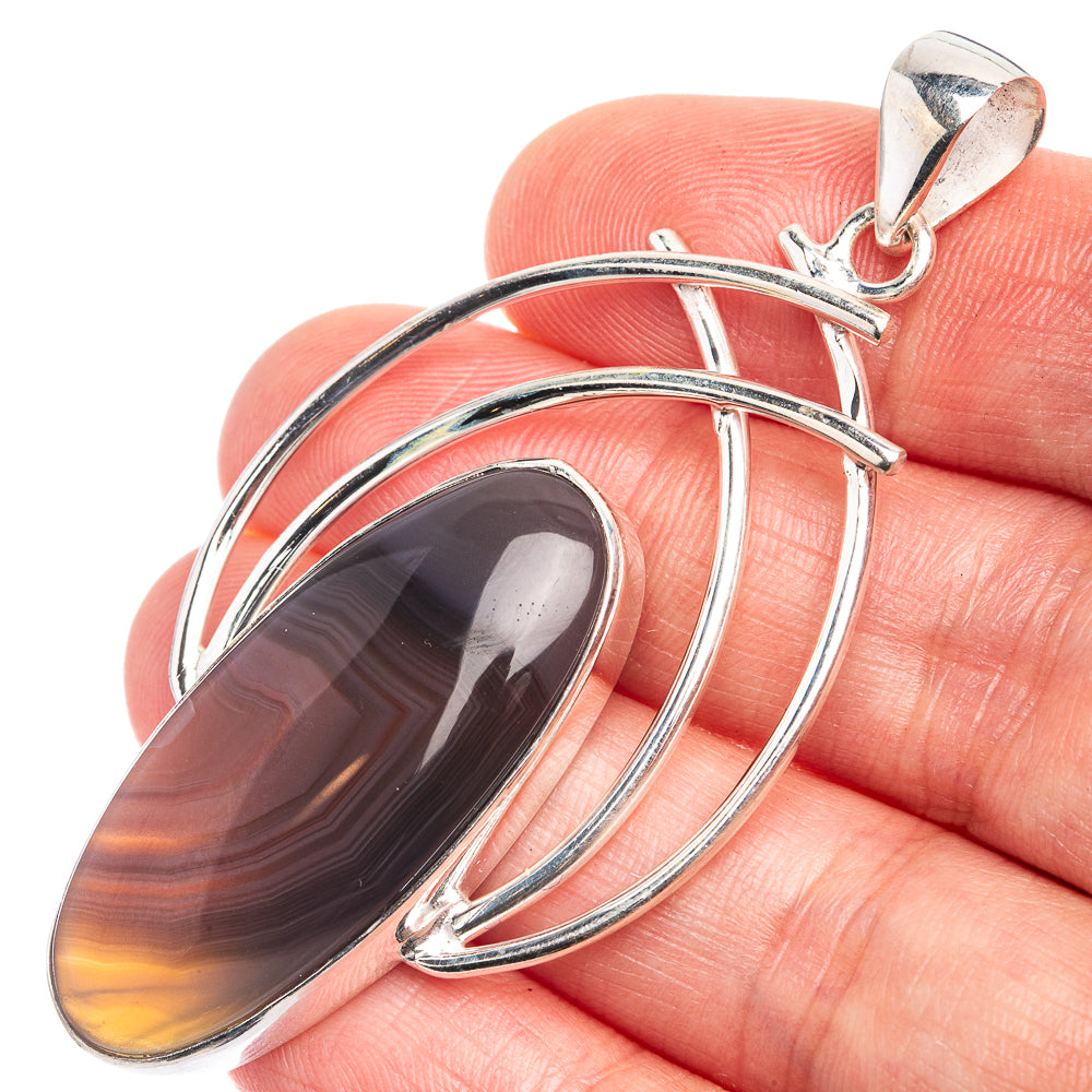 Botswana Agate Pendant 2 1/2" (925 Sterling Silver) P39238