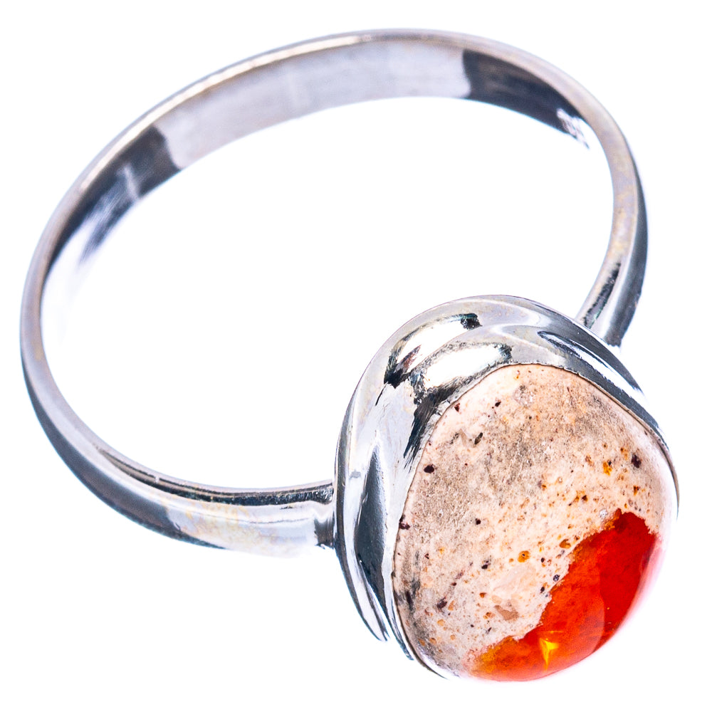 Rare Mexican Fire Opal Ring Size 11 (.925 Sterling Silver)