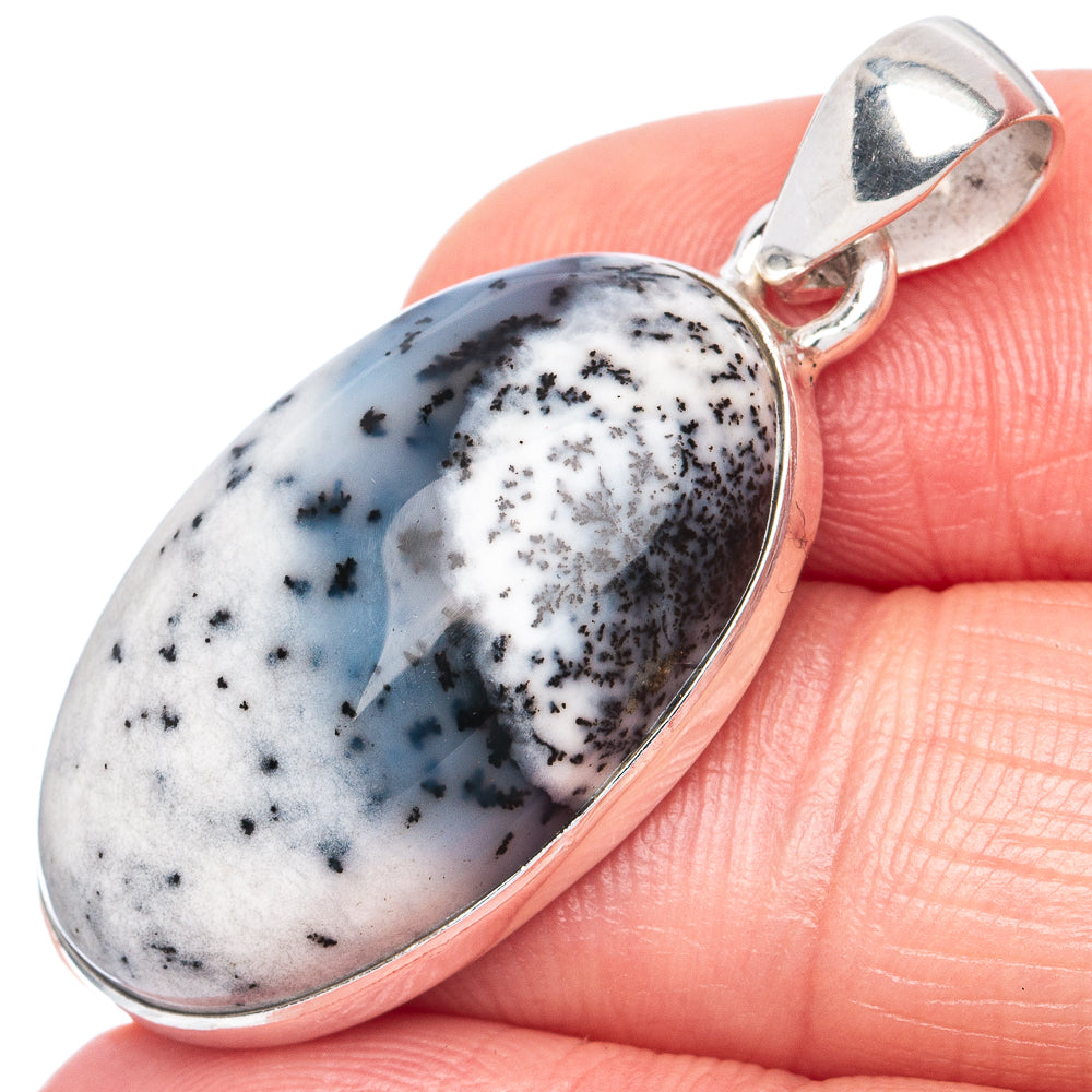 Dendritic Opal Pendant 1 3/8" (925 Sterling Silver) P42182